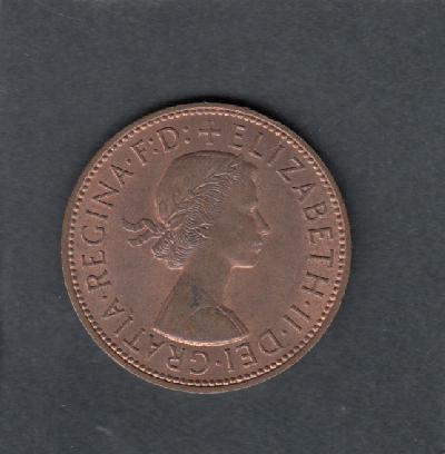 Beschrijving: 1 Penny  ELIZABETH II  